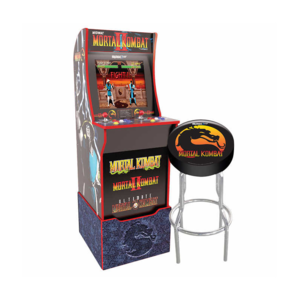 Arcade 1Up Mortal Kombat with Light-Up Marquee/Stool/Riser