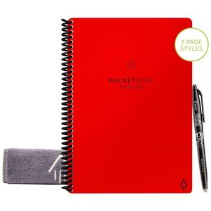 Rocketbook Fusion Executive Reusable Smart Notebook - Atomic Red (6 x 8.8 Inch)