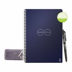 Rocketbook Core Executive Lined Reusable Smart Notebook - Midnight Blue (6 x 8.8 in)