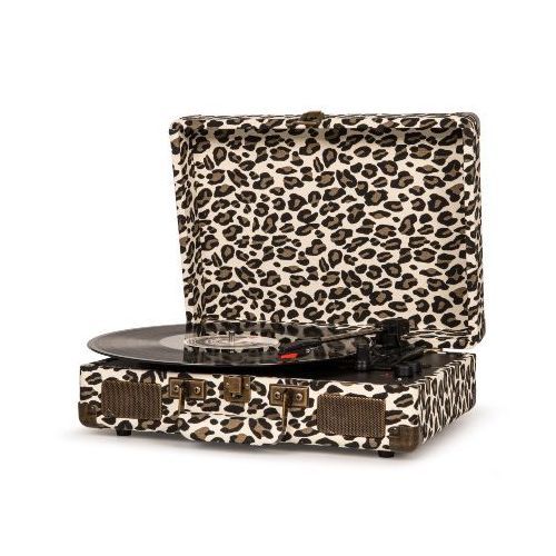 Crosley Cruiser Deluxe Portable Turntable with Built-in Speakers - Leopard