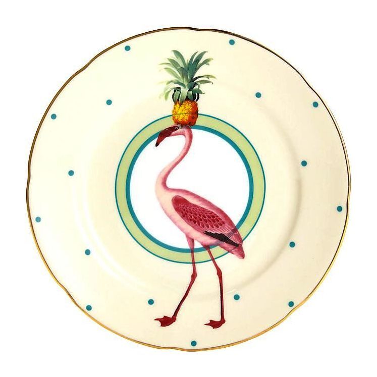 Yvonne Ellen Cake Plate Flamingo 16cm