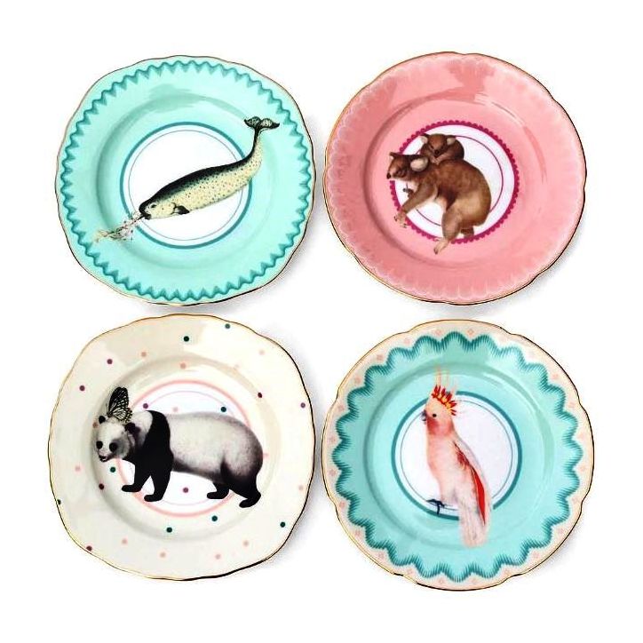 Yvonne Ellen Animal Cake Plates 16cm (Set of 4)