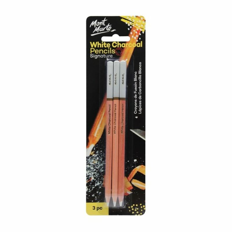 Mont Marte White Charcoal Pencils (3 Pack)