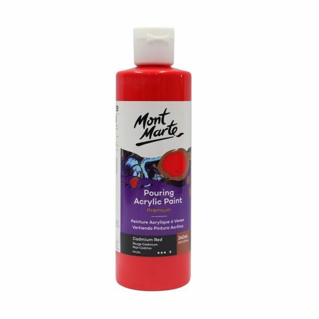 Mont Marte Pouring Acrylic 240Ml Cadmium Red