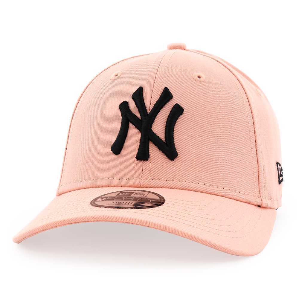 New Era League Essential New York Yankees Youth Boys Cap Pink