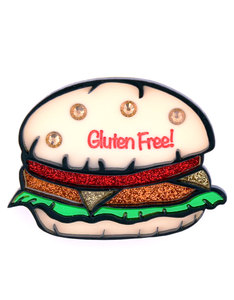 Creative Ville Gluten Free Burger Crystal Fashion Pin