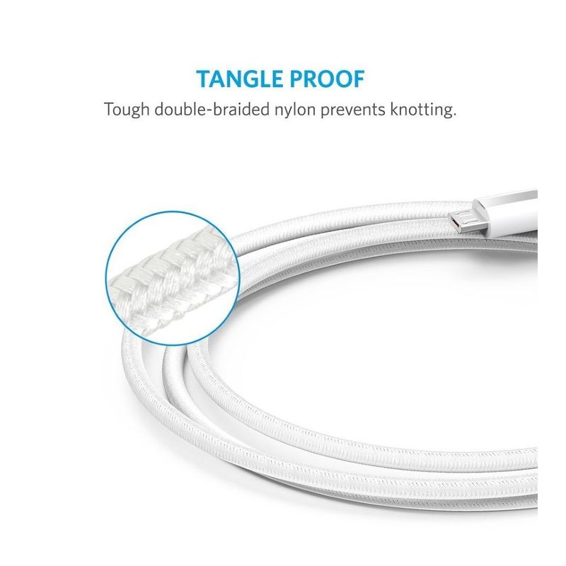 Anker Powerline+ White Micro USB Cable 3Ft