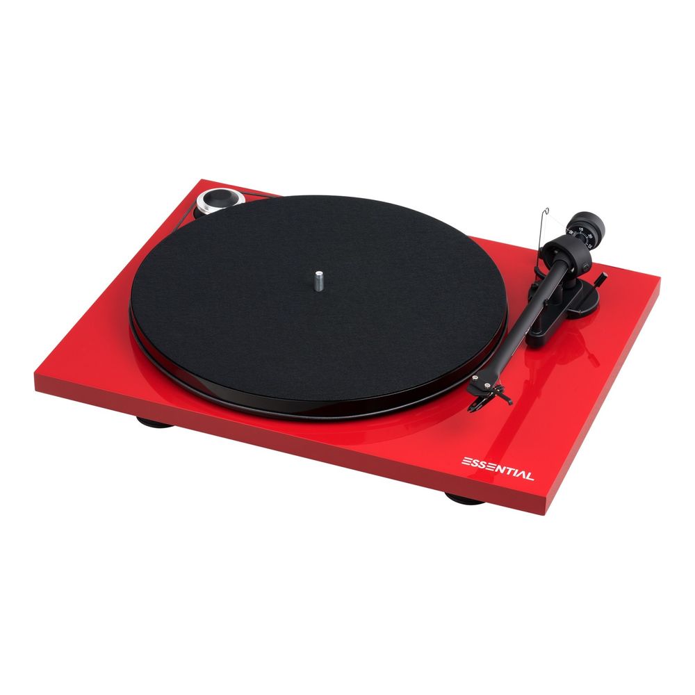 Pro-Ject Essential III Belt-Drive Turntable with Ortofon OM10 - Red