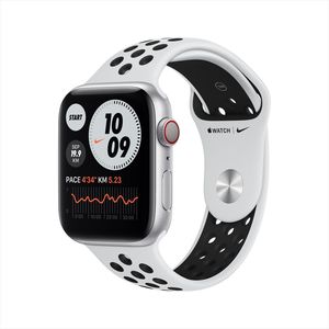 Apple Watch Nike Series 6 GPS + Cellular 40mm Silver Aluminnium Case with Pure Platinum/Black Nike Sport Band Regular