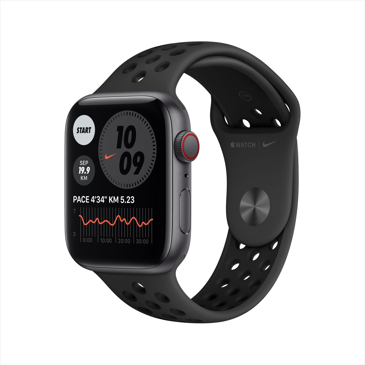 Apple Watch Nike SE GPS + Cellular 40mm Space Gray Aluminium Case with Anthracite/Black Nike Sport Band Regular