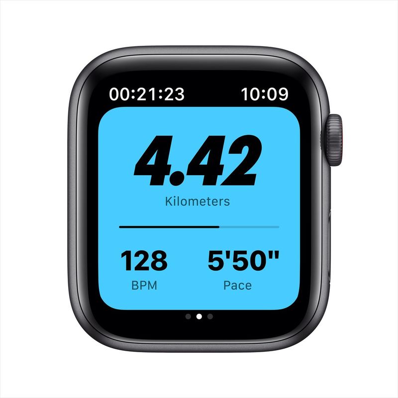Apple Watch Nike SE GPS + Cellular 44mm Space Gray Aluminiuum Case with Anthracite/Black Nike Sport Band Regular