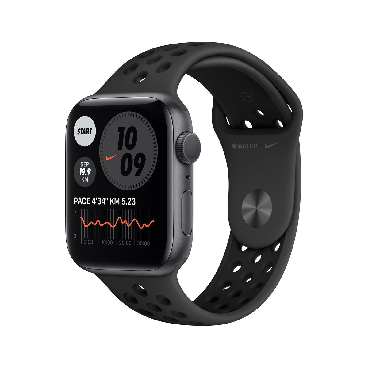 Apple Watch Nike Series 6 GPS 44mm Space Grey Aluminium Case with Anthracite/Black Nike Sport Band