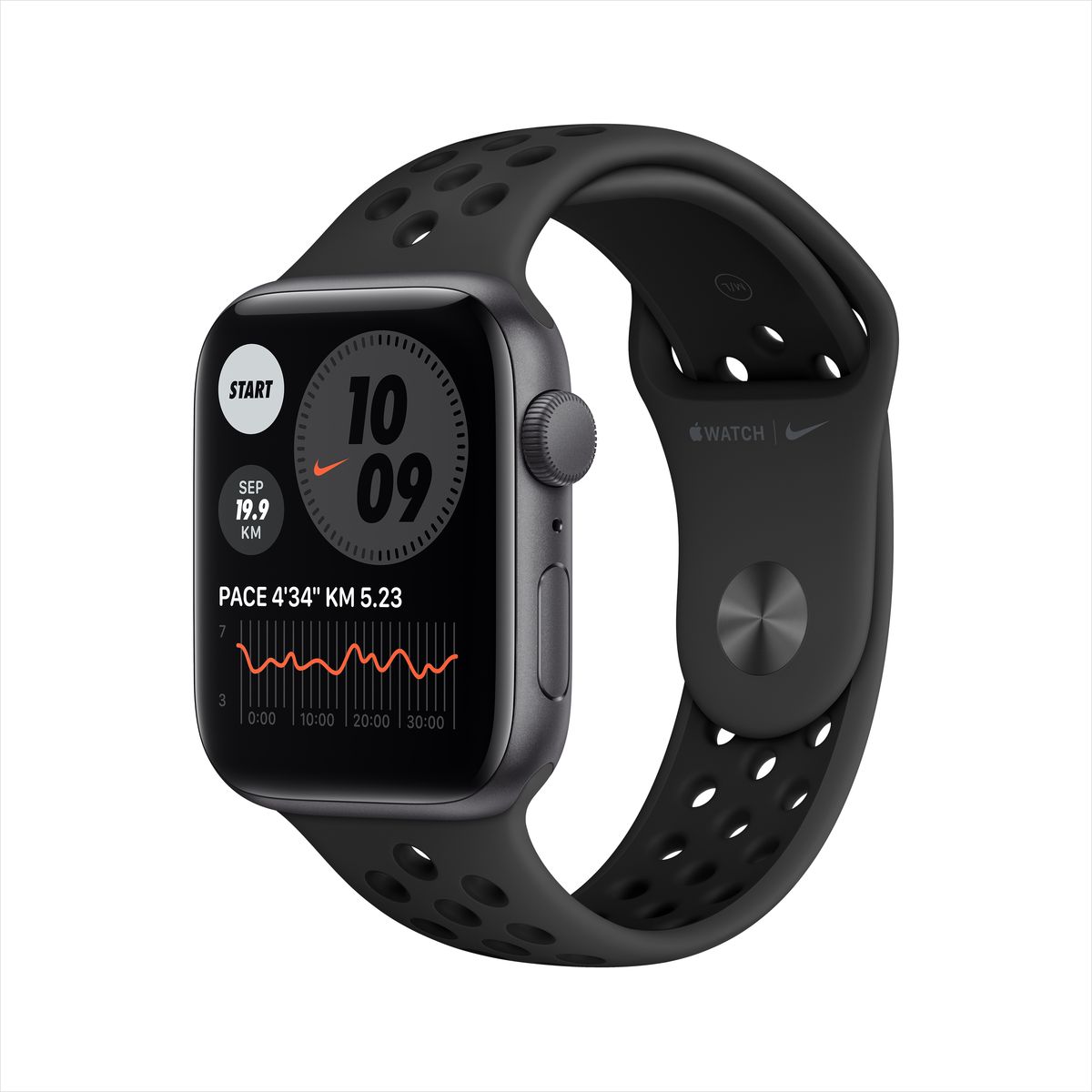 Apple Watch Nike SE GPS 44mm Space Grey Aluminium Case with Anthracite/Black Nike Sport Band