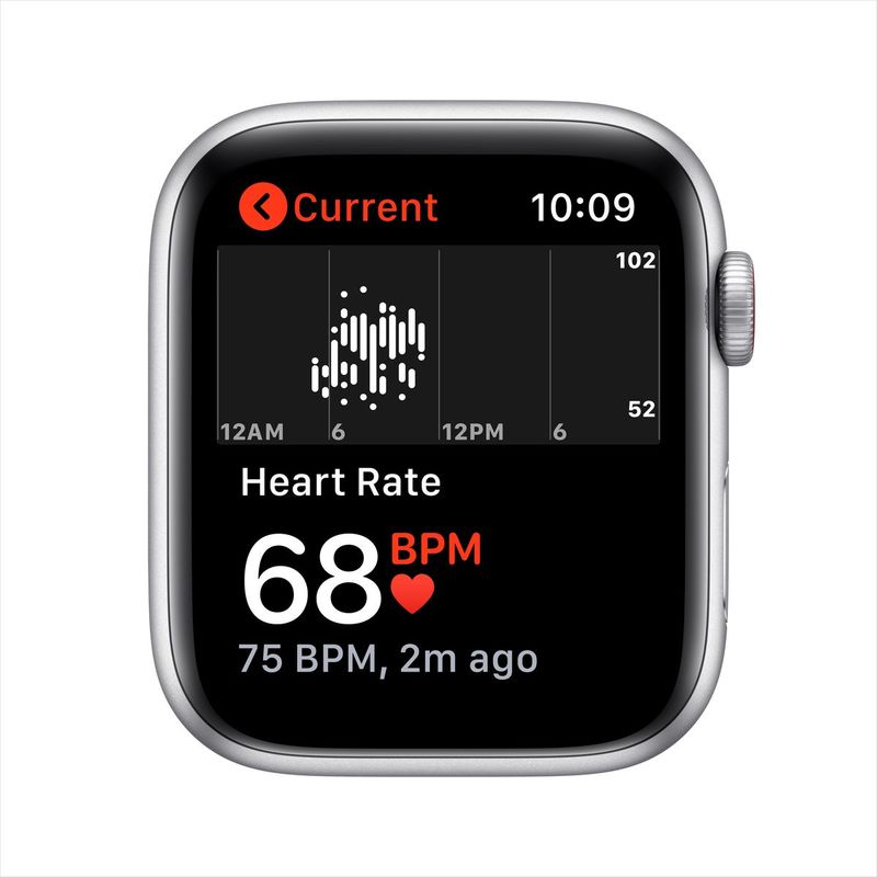 Apple Watch Nike SE GPS + Cellular 40mm Silver Aluminium Case with Pure Platinum/Black Nike Sport Band