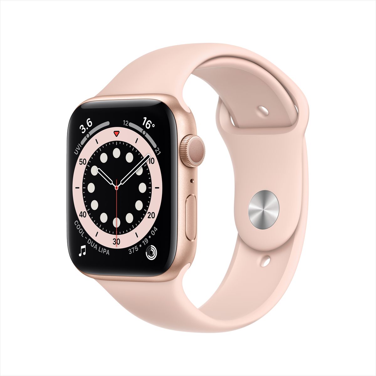 Apple Watch Series 6 GPS 44mm Gold Aluminium Case with Pink Sand Sport Band