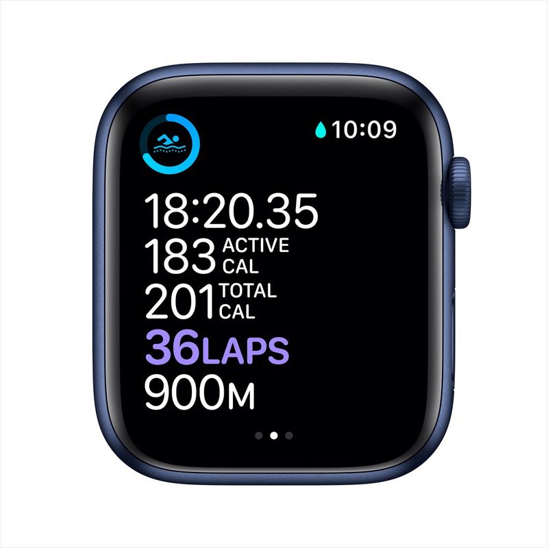Apple Watch Series 6 GPS + Cellular 40mm Blue Aluminium Case with Deep Navy Sport Band