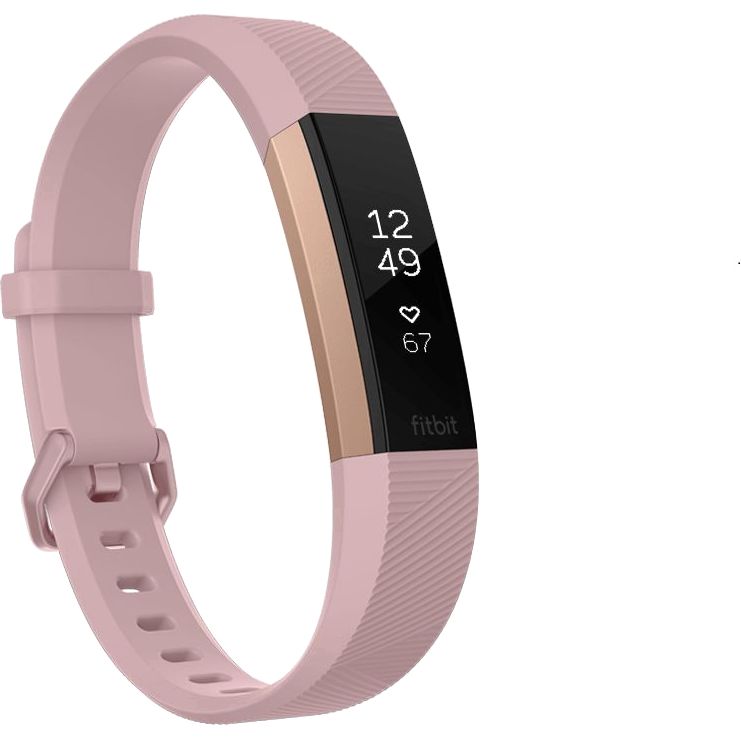 Fitbit Alta HR Soft Pink/22K Rose Gold Heart Rate+ Fitness Wristband (Large)