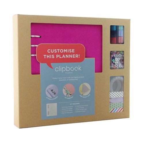 Filofax Classic A5 Clipbook Customise Creative Kit Fuchsia Notebook