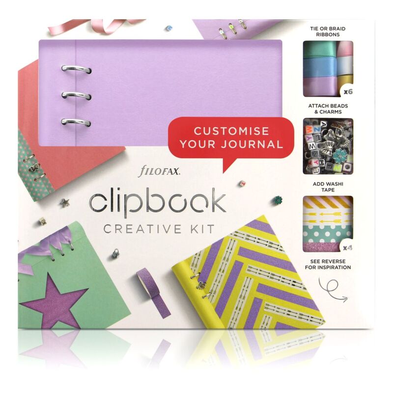 Filofax Classic A5 Clipbook Customise Creative Kit Orchid Notebook