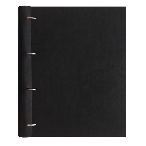 Filofax Classic Monochrome A4 Clipbook Black Notebook