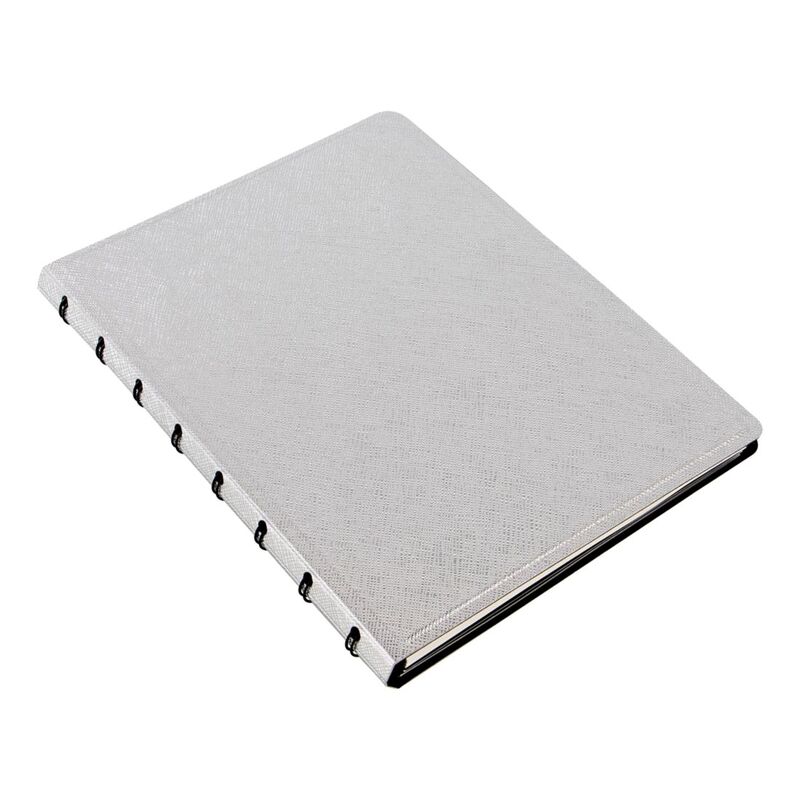 Filofax Saffiano Metallic A5 Notebook Silver Notebook