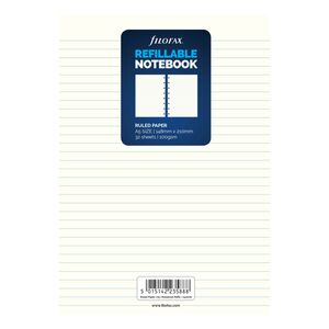 Filofax A5 Notes White Ruled Notebook Refill