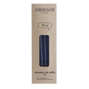 Filofax Clipbook Accessory Erasable Ball Pen Refill Black Pen