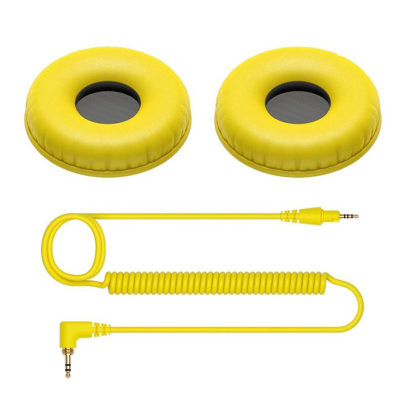 Pioneer HC-CP08-Y - Yellow Cable & Earpads for HDJ-Cue1 Headphones - Yellow