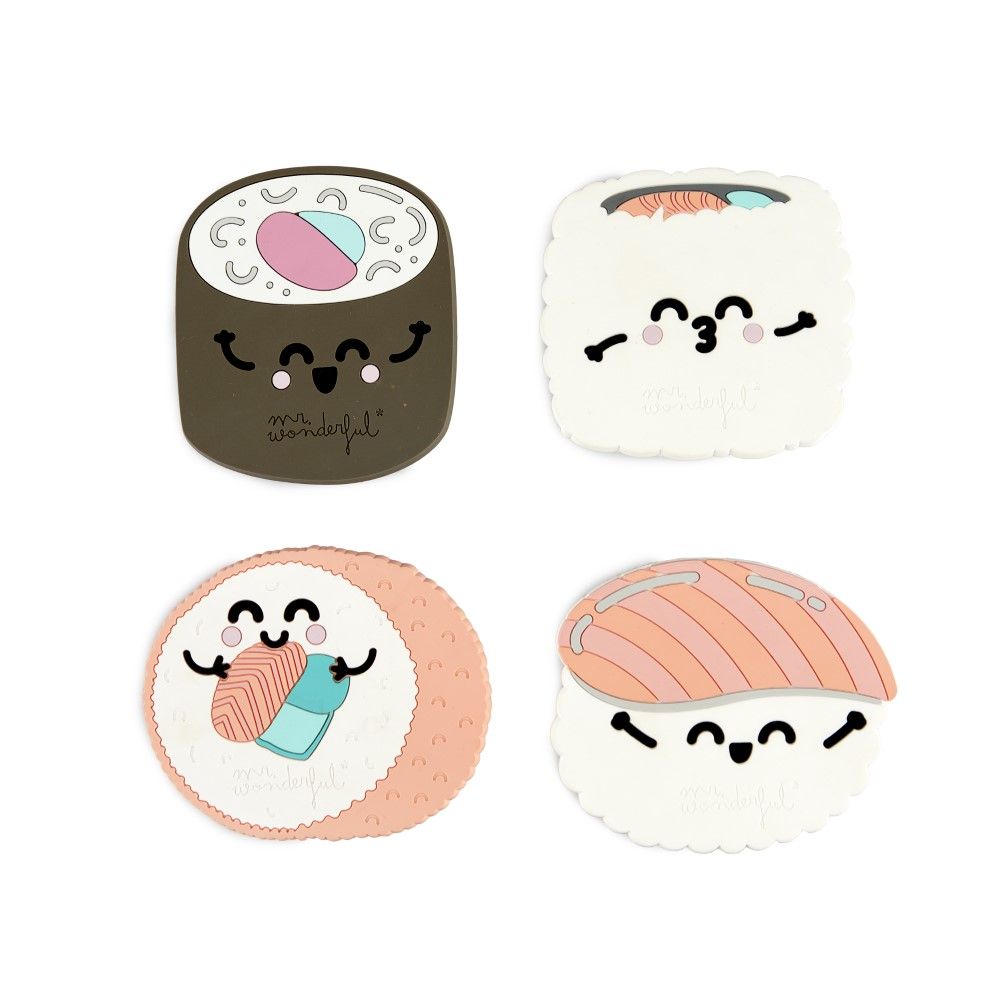 Balvi Mr.Wonderful Sushi X4 Silicone Coasters