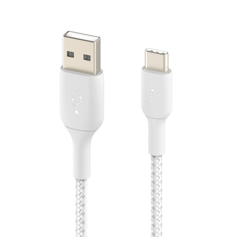 Belkin BOOST CHARGE Braided USB-C to USB-A Cable 2m White