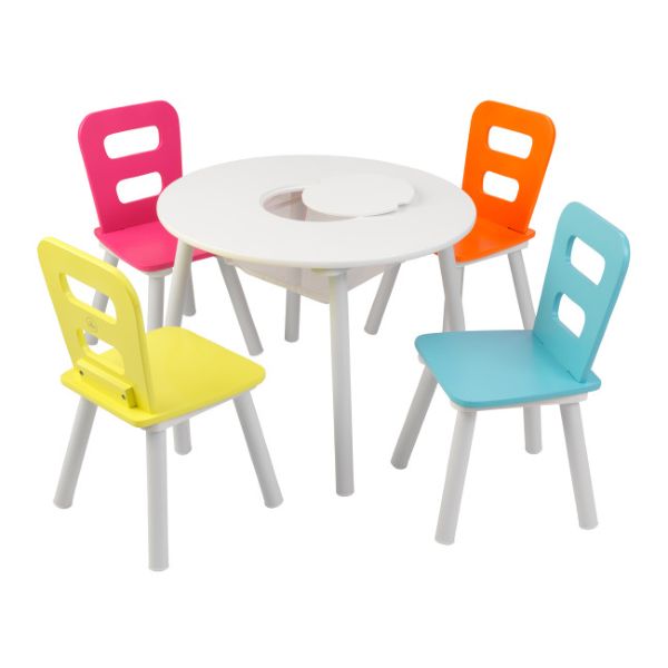 Kidkraft Round Storage Table & 4 Chair Set