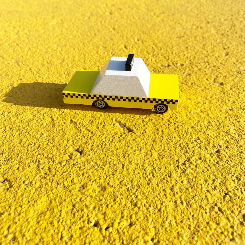 Candylab Candycar Wooden Yellow Taxi
