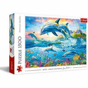 Trefl Dolphin Family Jigsaw Puzzle 85 X 58 cm (1500 Pieces)