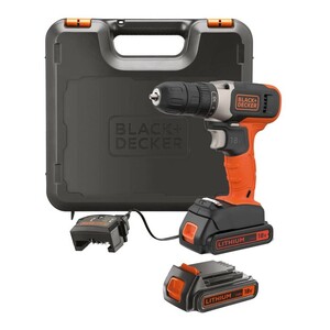Black & Decker 18V 1 Speed Drill Driver & 2X 1.5Ah Battery