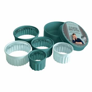 Jamie Oliver Fluted Cookie Cutters Set Of 5 Atlantic Green