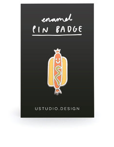 Ustudio Pin Badge Cute Hot Dog