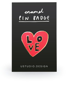 Ustudio Pin Badge Love Heart