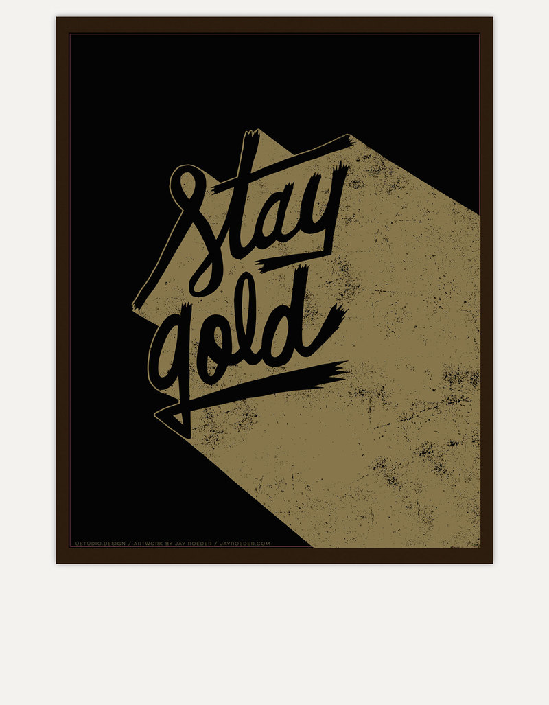Ustudio Stay Gold Screenprint