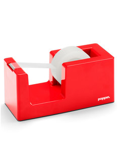 Poppin Inc Tape Dispenser & Tape Red