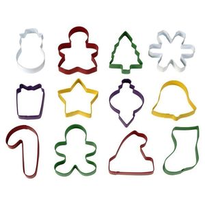 Wilton Xmas Cookie Cutter Metal Assorted Set Of 12