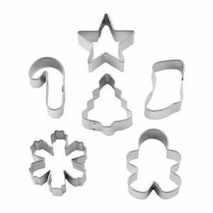 Wilton Xmas Cookie Cutter Holiday Metal Set Of 6