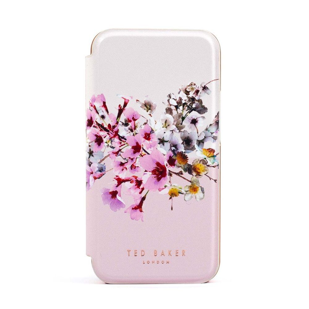 Ted Baker Folio Case Jasmine Pink Cream Rose Gold for iPhone 12 Mini