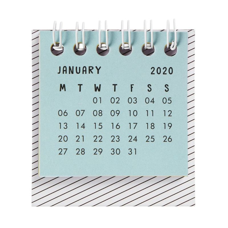 kikki.K 2020 Cute Mini Desk Calendar Be Kind Holographic