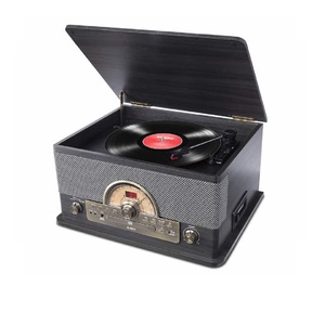 ION Superior LP 7-in-1 Turntable Music Center with Vinyl/CD/Cassette/Radio/USB/AUX - Black