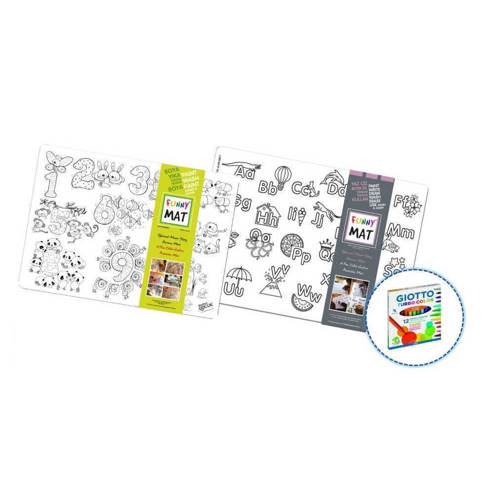 Funny Mat Activity Placemat Early Learning Kit English (48x33.5cm) (Set of 2)