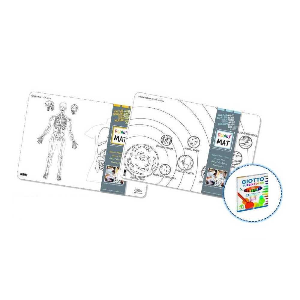 Funny Mat Activity Placemat Science Kit (48x33.5cm) (Set of 2)