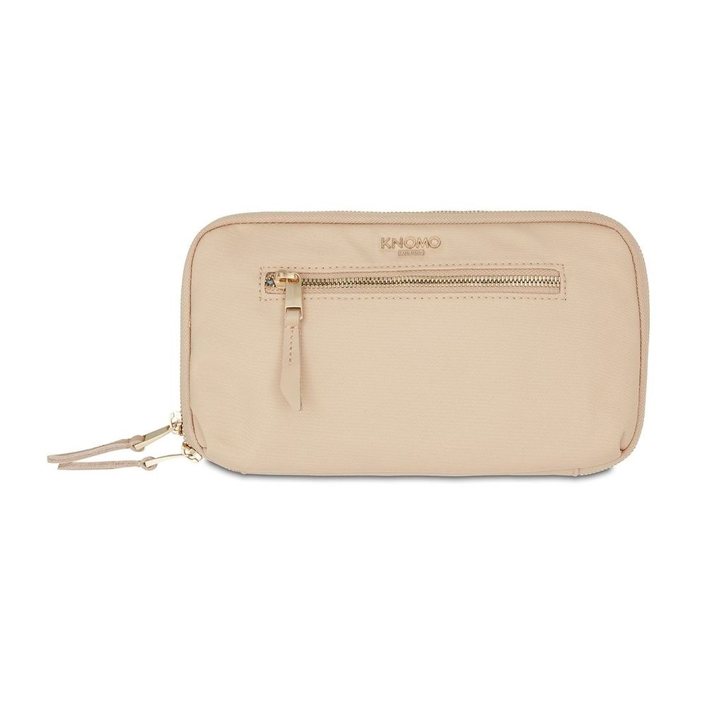 Knomo Knomad Travel Wallet Trench Beige/Gold Hardware