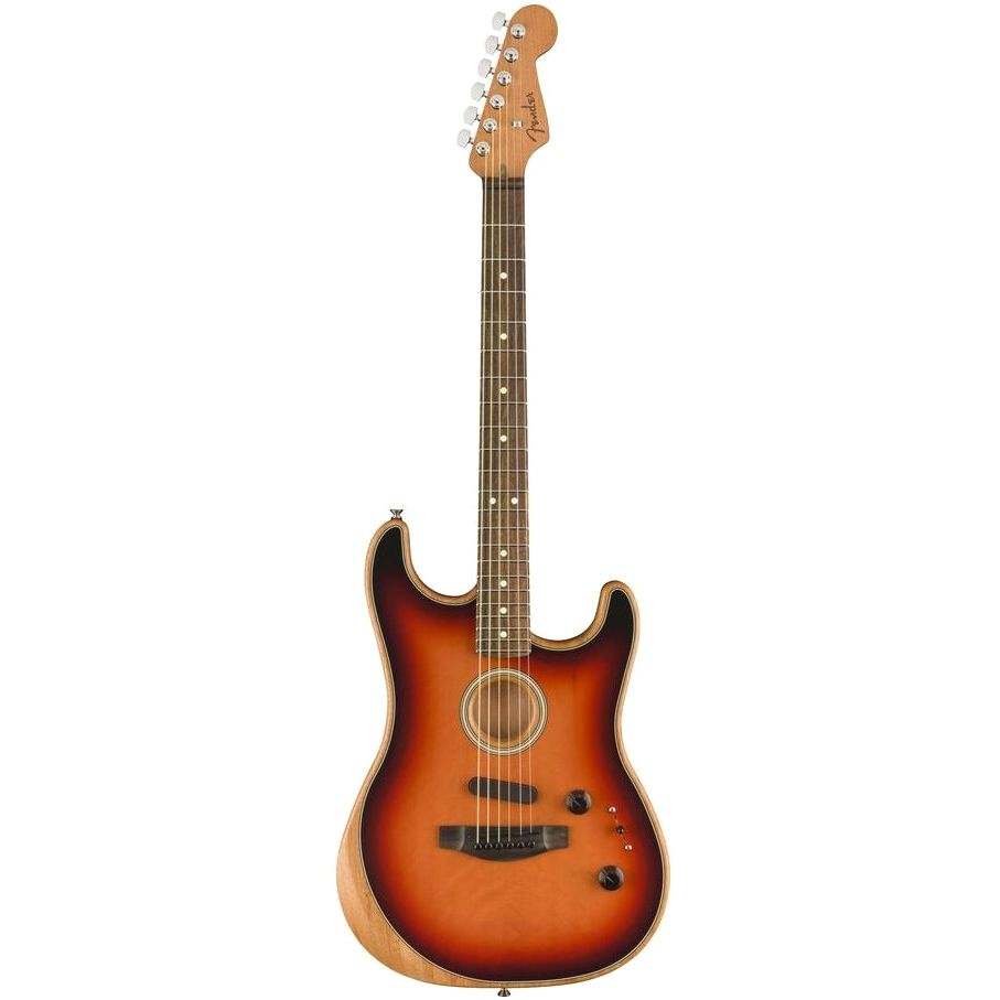 Fender American Acoustasonic Stratocaster Acoustic/Electric Guitar Ebony Fingerboard 3-Color Sunburst