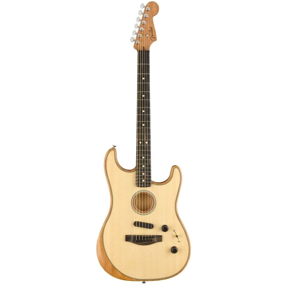 Fender American Acoustasonic Stratocaster Acoustic/Electric Guitar Ebony Fingerboard Natural
