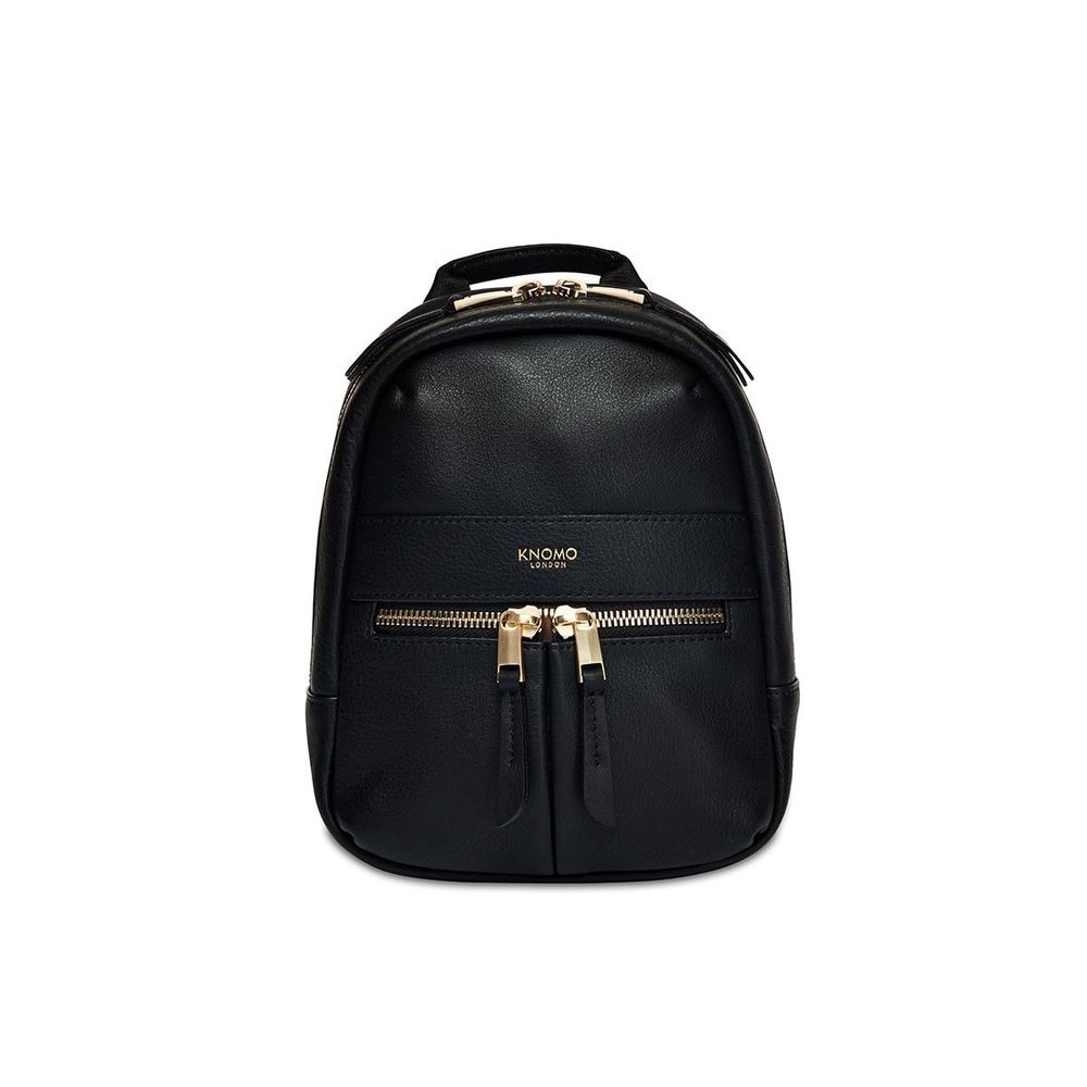 Knomo Beauchamp XXS 10-inch Backpack/Cross-Body Black/Gold Hardware